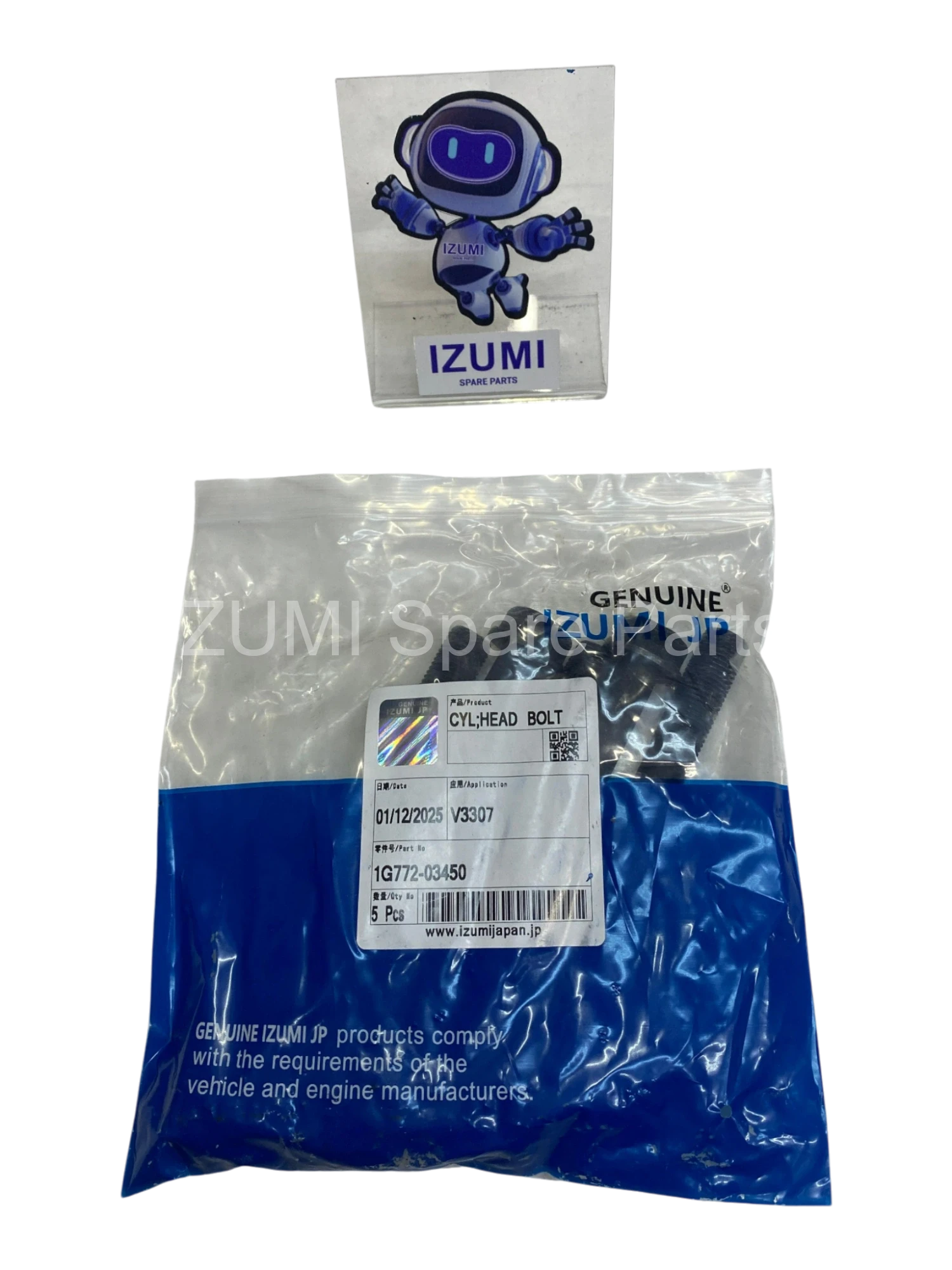 1G772-03450 CYL Head Bolt  - Resim 2