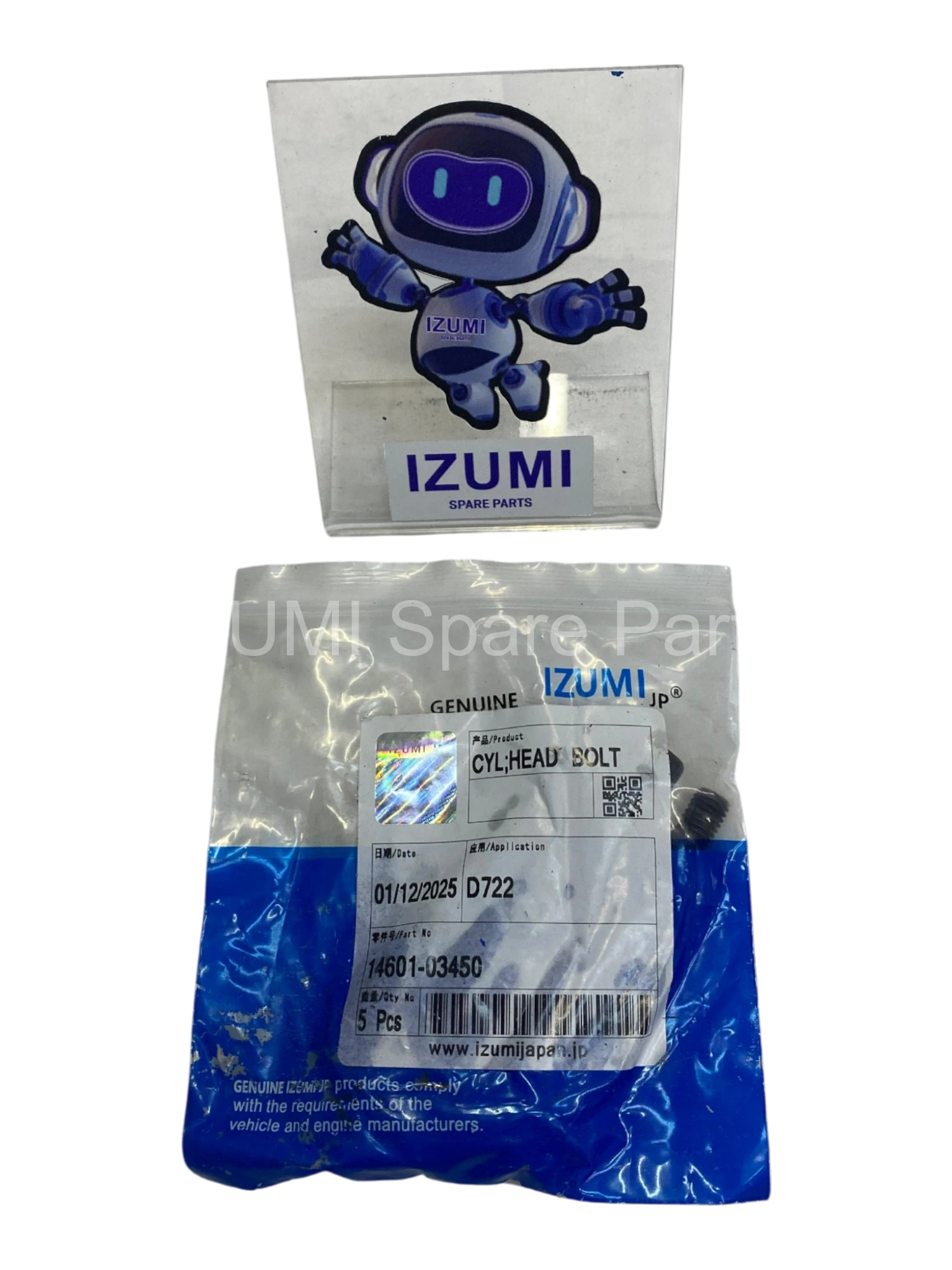 14601-03450 CYL Head Bolt - Resim 2